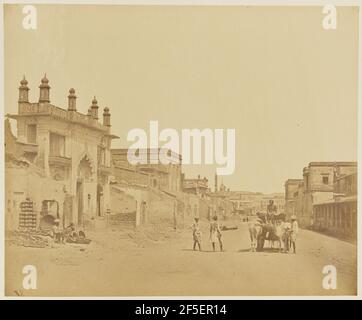 Route dans laquelle le général Sir Henry Havelock est entré dans la résidence. Felice Beato (anglais, né en Italie, 1832 - 1909) Banque D'Images