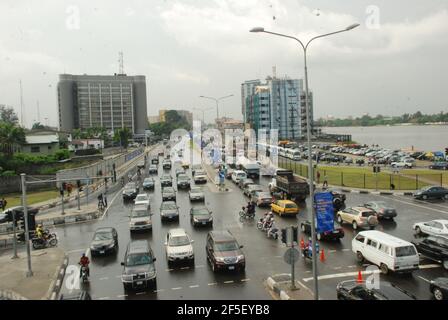 5. Métro Lagos: Lekki Express Road, Lagos, Nigeria. Banque D'Images