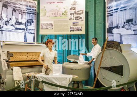 Florida Everglades City collier County Museum of the Everglades Old Everglades Laundry historique site historique musée de la culture à l'intérieur exposition intérieure Banque D'Images