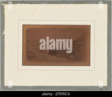 Vue sur la campagne avec château ou palais au sommet de la colline. Armand-Hippolyte-Louis Fizeau (français, 1819 - 1896) Banque D'Images