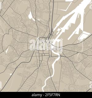 Carte vectorielle de Belfast, Irlande du Nord, Royaume-Uni, État de l'Irlande du Nord, Royaume-Uni. Illustration d'une affiche de plan de rue. Art. Carte Belfast Illustration de Vecteur