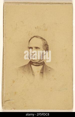 Homme non identifié avec de longues muttonchops, imprimé en style vignette. Alexander Gardner (américain, né en Écosse, 1821 - 1882) Banque D'Images