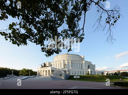 Minsk, Bélarus - 5 septembre 2019 : Théâtre national d'opéra et de ballet académique du Bélarus à Minsk Banque D'Images