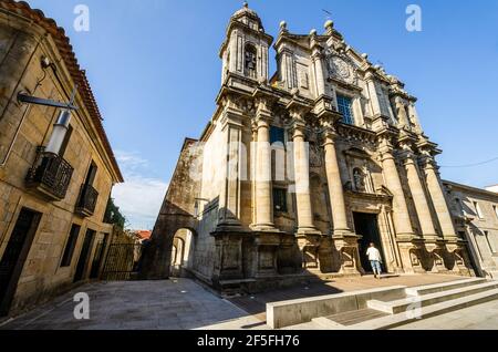 Église San Bartolomé - Pontevedra, Galice - Espagne Banque D'Images