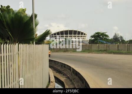 National Arts Theatre, Iganmu, Lagos, Nigeria. Banque D'Images