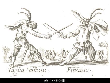 Balli di Sfessania ou danse de Sfessania de Jacques Callot à partir de 1623. Banque D'Images