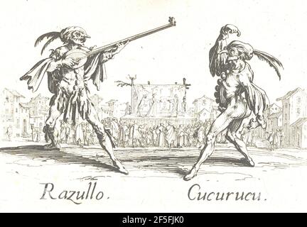 Balli di Sfessania ou danse de Sfessania de Jacques Callot à partir de 1623. Banque D'Images