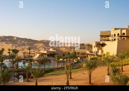 Anantara Qasr al Sarab Desert Resort, Liwa Desert, Abu Dhabi, eau Banque D'Images