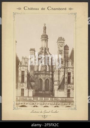 Château de Chambord, Lanterne du Grand Escalier. Neurdein Frères (français. Fondée dans les années 1860, dissoute en 1918) Banque D'Images