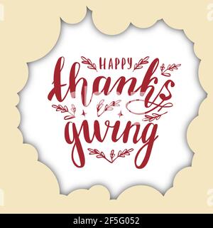 Badge de lettre de Thanksgiving heureux. Logo ou icône. SPE 10 Illustration de Vecteur