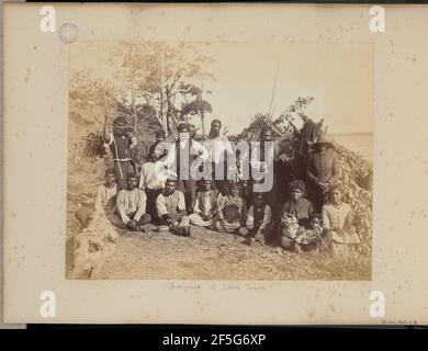 Aborigènes du lac Tyers. Charles Bayliss (australien, 1850 - 1897) Banque D'Images