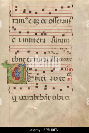 Décoré initial V. Belbello da Pavie (italien (Lombard), mort après 1473, actif vers 1430 - 1473) Banque D'Images