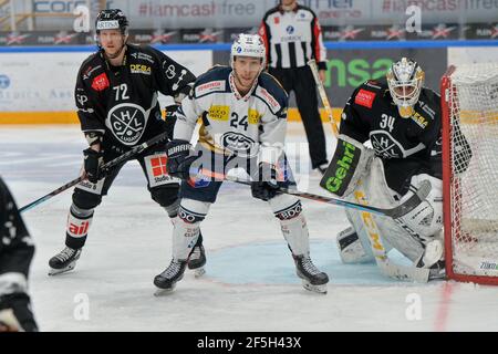 26.03.2021, Porza, Corner Arena, Ligue nationale: HC Lugano - HC Ambri-Piotta, (Suisse/Croatie OUT) Banque D'Images