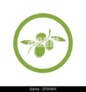 motif vectoriel de modèle de logo olive Illustration de Vecteur