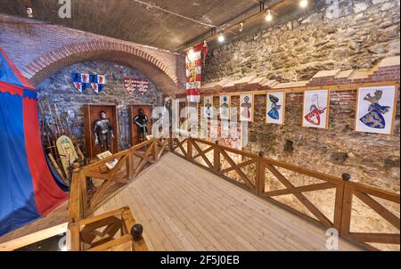 Exposition historique au château de Visegrad, Hongrie Banque D'Images