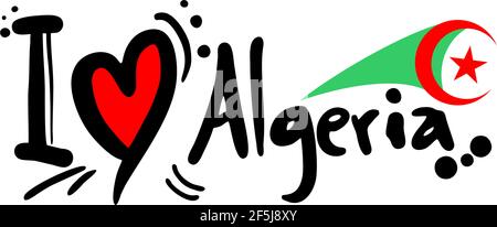 L Algerie Amour Image Vectorielle Stock Alamy