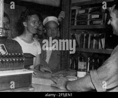 PX à bord de l'USS Wichita (CA-45), pendant la Seconde Guerre mondiale Banque D'Images