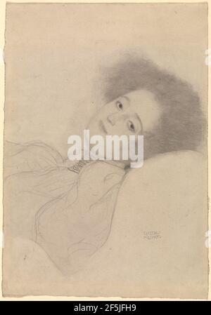 Portrait d'une jeune femme inclinable. Gustav Klimt (autrichien, 1862 - 1918) Banque D'Images