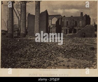 Ruines en Colombie, S.C. no 2. George N. Barnard (américain, 1819 - 1902) Banque D'Images