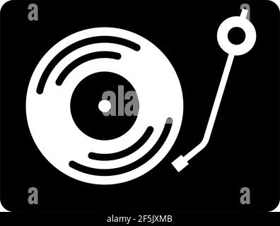 Modèle de conception d'icône d'instrument de musique DJ Illustration de Vecteur