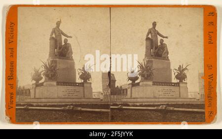 Monument Lincoln. Park Square/Emancipation Monument, Park Square, Boston Common. R. E. Lord (américain, actif dans les années 1880) Banque D'Images