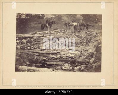 Vue sur Ditch, champ de bataille d'Antietam. Alexander Gardner (américain, né en Écosse, 1821 - 1882) Banque D'Images