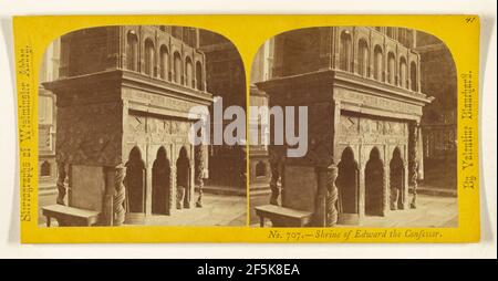 Sanctuaire d'Edward le confesseur. Abbaye de Westminster, Londres, Angleterre. Valentine Blanchard (Grande-Bretagne, 1831 - 1901) Banque D'Images