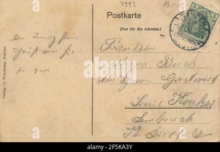 Rahden (Westf.), Nordrhein-Westfalen - Neues Postamt (retour) (Zeno Ansichtskarten). Banque D'Images