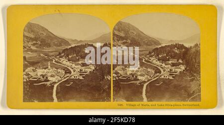 Village de Maria, et le lac Silva-plana, Suisse., Benjamin West Kilburn ...