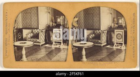 Chambre de Napoléon 1er, (Grand Trianon). E. Lamy (français, actif 1860 - 1870) Banque D'Images