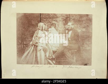 Un portrait de groupe avec M. et Mme Adair Craigie, Mme James Brewster et Sir David Brewster. Attribué au Dr John Adamson (écossais, 1810 - 1870) Banque D'Images
