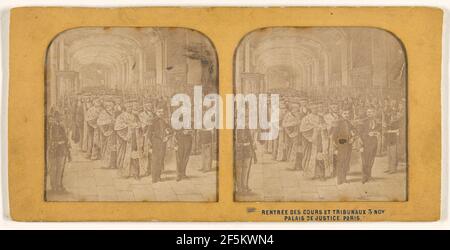 Rentree des cours et Tribunaux 3 novembre Palais de Justice, Paris. Fabricant inconnu, français Banque D'Images