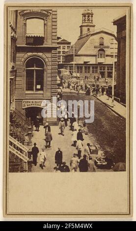 The Old Post Office & Nassau St., New York. Attribué à Edward et Henry T. Anthony & Co. (American, fondée en 1862, fusionnée en 1902) Banque D'Images