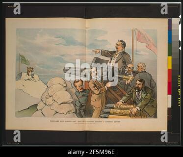 Les réguliers et les irréguliers-mais tous les artrahi contre un ennemi commun-''que les munitions ne s'adaptent qu'à notre arme'' - J. Ottmann Lith. Co., N.Y. ; Kepler. Banque D'Images