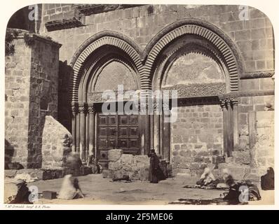 Entrée à l'église du Saint-Sépulcre. Sgt. James M. McDonald (anglais, 1822 - 1885) Banque D'Images