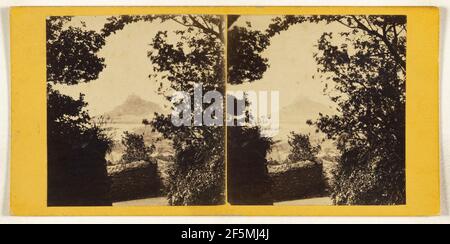 Cornouailles. Une PEP au mont St. Michael's. De Marazion Beacon... A. L. Coke (britannique, actif 1860 s) Banque D'Images