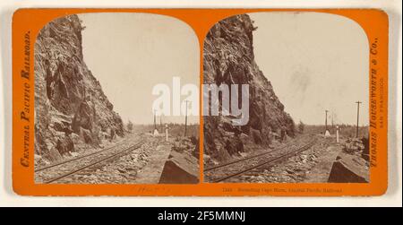 Arrondir Cape Horn, Central Pacific Railroad. Thomas Houssworth & Company Banque D'Images