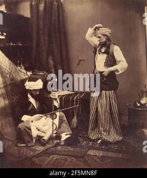 Musicien et danseur. Roger Fenton (anglais, 1819 - 1869) Banque D'Images