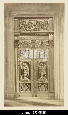 Saint Isaac, porte de Bronze. Pierre-Ambrose Richebourg (français, 1810 - après 1872) Banque D'Images