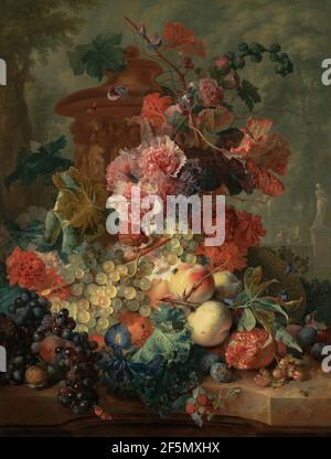 Fruit morceau. Jan van Huysum (néerlandais, 1682 - 1749) Banque D'Images