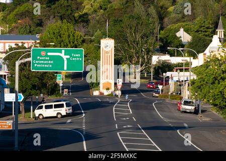 Clocktower, te Aroha, Waikato, Île du Nord, Nouvelle-Zélande Banque D'Images