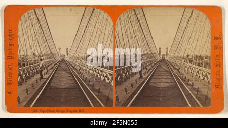 Haut de susp. Pont, Niagara, New York. Charles Bierstadt (américain, né en Allemagne, 1819 - 1903) Banque D'Images