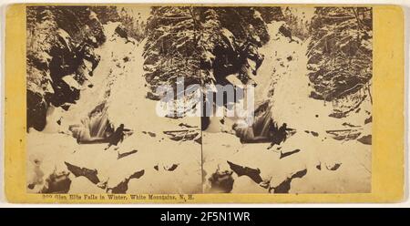 Glen Ellis Falls en hiver, White Mountains, N.H.. Edward Bierstadt (américain, né en Allemagne, 1824 - 1907) Banque D'Images