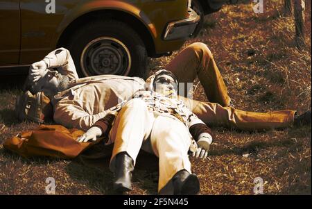 années 70, couple inclinable Banque D'Images