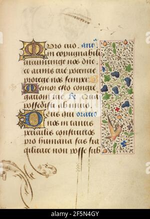 Page de texte décoré. Inconnu Banque D'Images