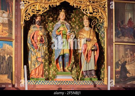 Fragment intérieur de l'église Matthias - l'église de l'Assomption du château de Buda. Budapest, Hongrie Banque D'Images