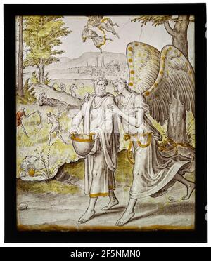 Le prophète Habakkuk et l'Ange. Wouter Crabeth (Netherlandish, actif 1559, mort 1589) Banque D'Images