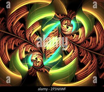 Fractale générée par ordinateur d'art pour l'art créatif, design et de divertissement Banque D'Images