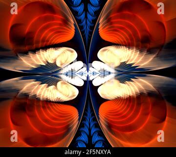 Fractale générée par ordinateur d'art pour l'art créatif, design et de divertissement Banque D'Images