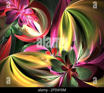 Fractale générée par ordinateur d'art pour l'art créatif, design et de divertissement Banque D'Images